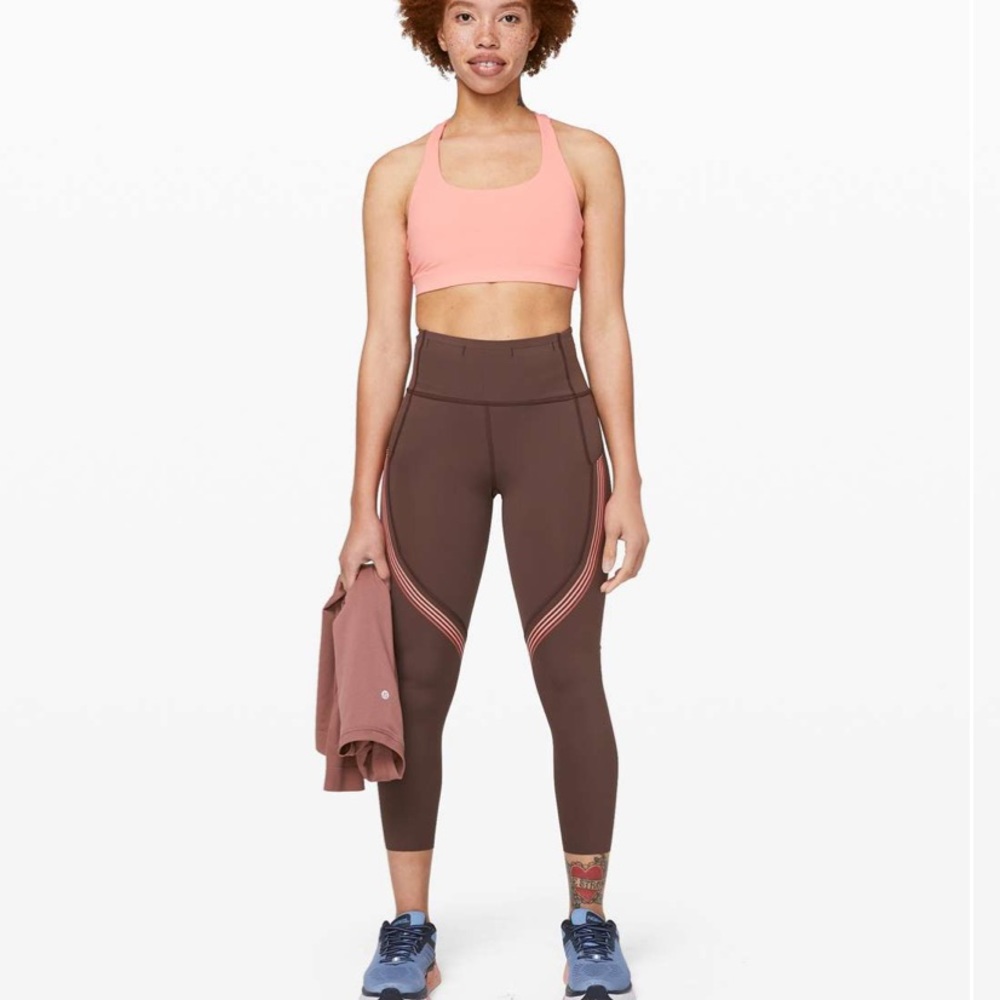 Lululemon Speed Limit Crop 23" Cherry Cola